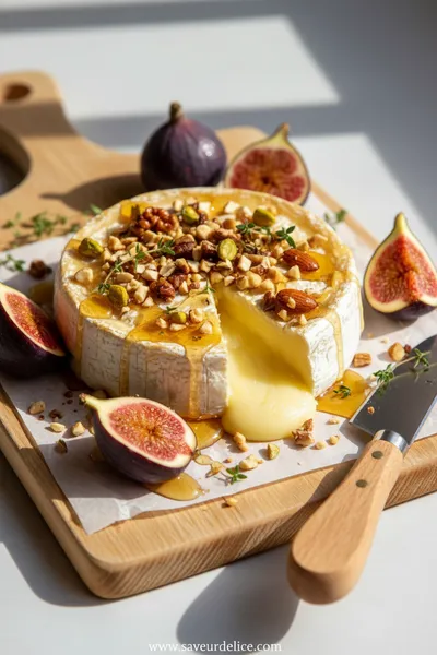 Camembert Farcie aux Figues, Pistaches et Noix - ready to serve