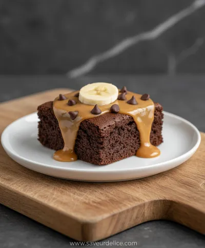 Brownies Banane Beurre de Cacahuète Sans Sucre : Ma Douceur Healthy - ready to serve