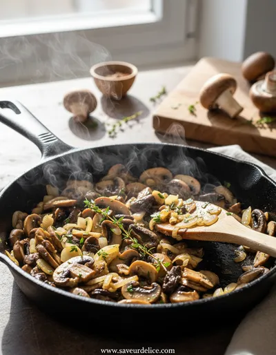 Tourte Forestière aux Champignons : Une Étreinte Chaleureuse - cooking process