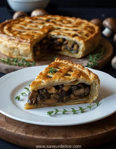 Tourte Forestière aux Champignons : Une Étreinte Chaleureuse - ready to serve