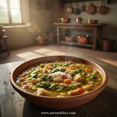 Ribollita Traditionnelle et Réconfortante : La Soupe Toscane qui Réchauffe l'Âme