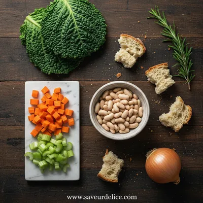Ribollita Traditionnelle et Réconfortante : La Soupe Toscane qui Réchauffe l'Âme - ingredients preparation