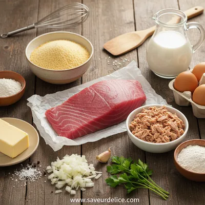 Croquettes de Thon Maison : Moelleuses et Dorées - ingredients preparation