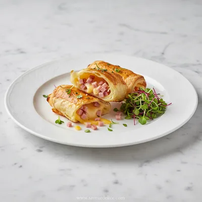 Roulés Feuilletés au Jambon de Dinde et Fromage - ready to serve