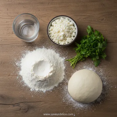Gözleme au Fromage Turc : Recette Authentique - ingredients preparation