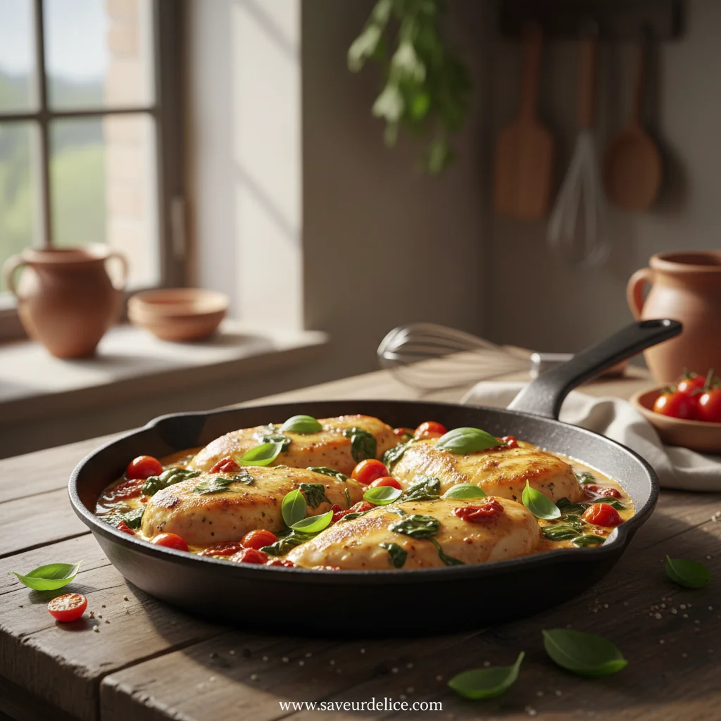 Poulet Toscan Crémeux : Un Voyage en Italie