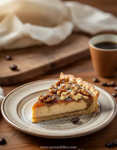 Ma Tarte Rustique aux Noix et au Café, un Doux Parfum d'Automne - ready to serve